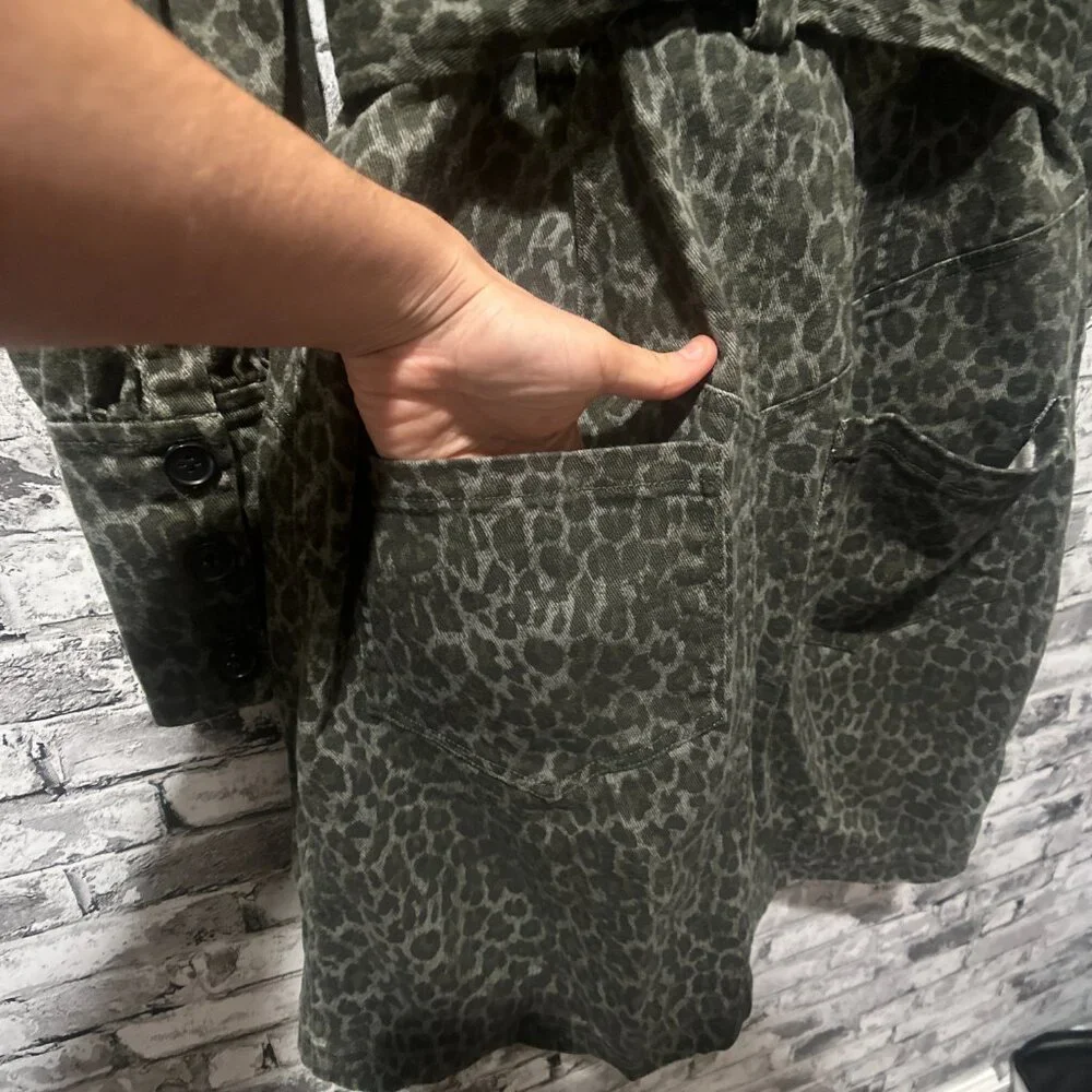 EUC Marissa Webb Mera Animal Print Cotton Canvas Jacket Womens Size 6 - Picture 10 of 15